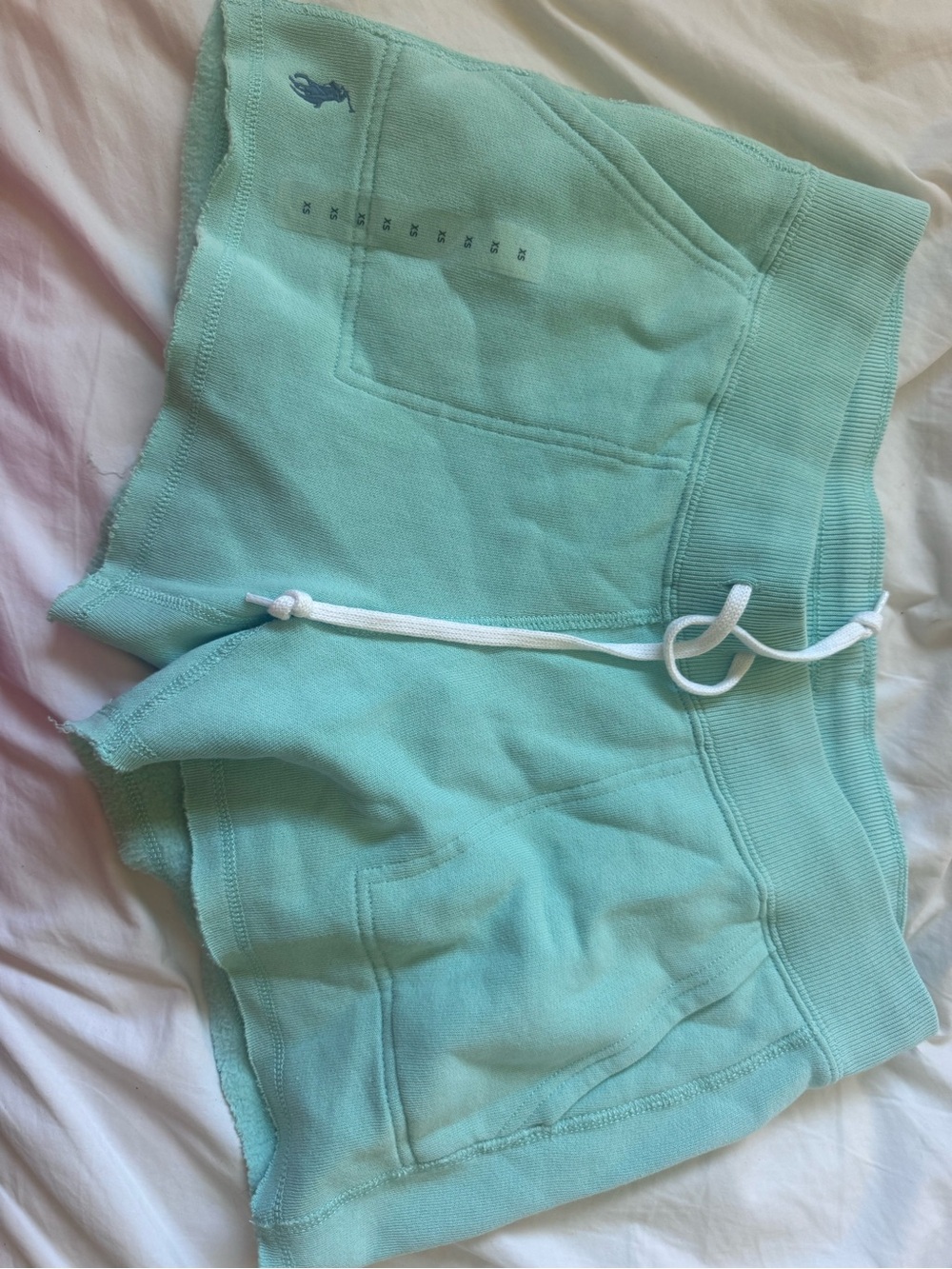 Polo Ralph Lauren Mint Green Fleece Shorts NWT XS